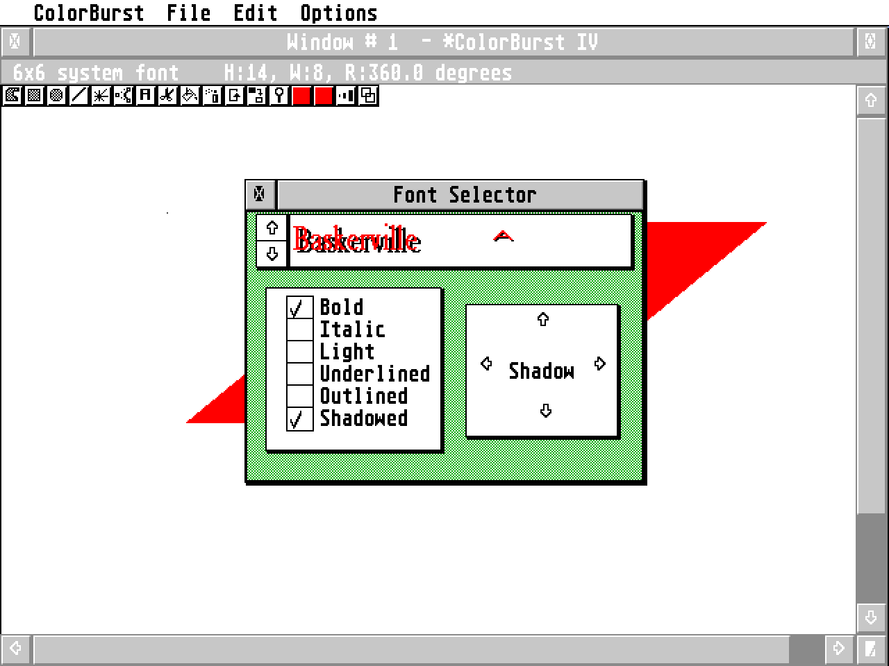 ColorBurst atari screenshot